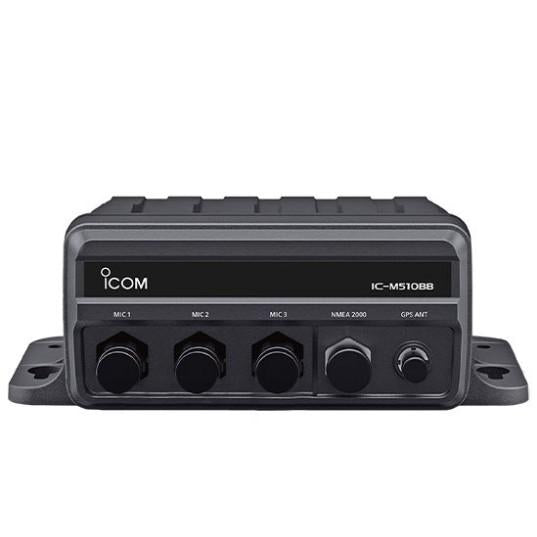 ICOM M510BB GW Black Box Marine VHF Fixed Mount w/AIS, WHITE HM-195GB, & Three CommandMic Ports | M510BB GW 21 USA