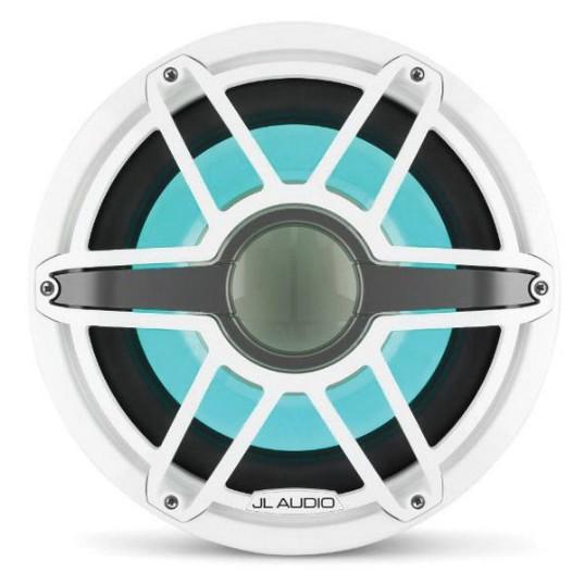 JL AUDIO M7-12IB-S-GWGW-i-4: 12" Marine Subwoofer, 600W, 4ohm, Gloss White Sport Grille, RGB LED, EACH | 93672 | 010-03287-00
