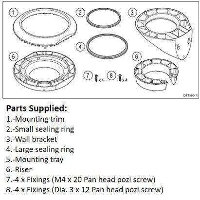 RAYMARINE Clamshell Riser Kit For RS150 | A80437