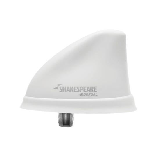 SHAKESPEARE White Low Profile Dorsal Antenna, 26 foot white RG58 cable with PL-259 plug | 5912-DS-VHF-W