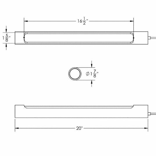 TACO LED T-TOP LIGHT RED 20 | F38-2050R-1