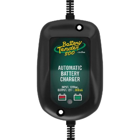 BATTERY TENDER 800mA, 12V Weatherproof Battery Charger All lead acid, lithium(LIFEPO4), AGM and Gel Cell  | 022-0150-DL-WH