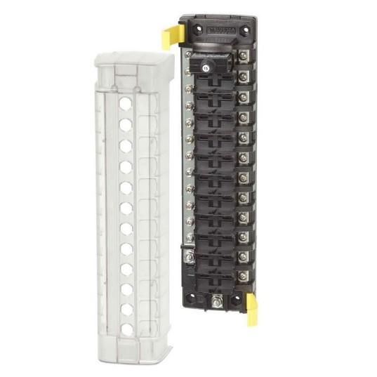BLUE SEA Circ Brkr Block ST CLB 12circ w/gnd | 5054-BSS