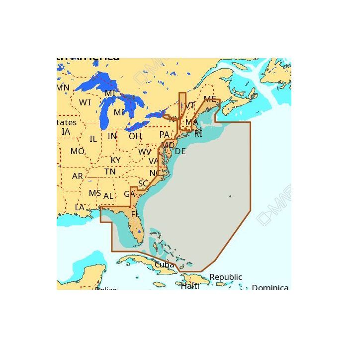 C-MAP Max Wide microSD - U.S. East Coast & Bahamas | M-NA-M022-MS *ON SALE WHILE SUPPLIES LAST*