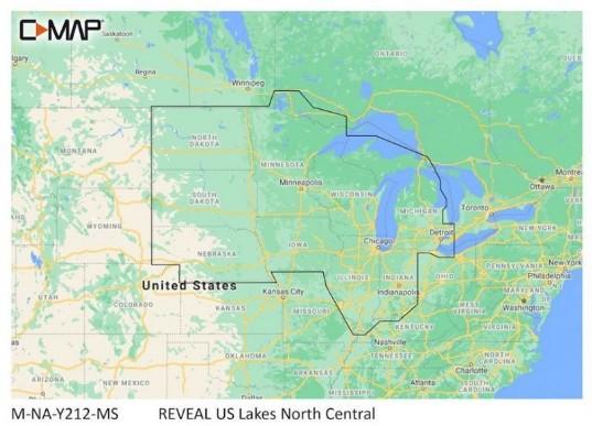 C-MAP Reveal US Lakes North Central | M-NA-Y212-MS