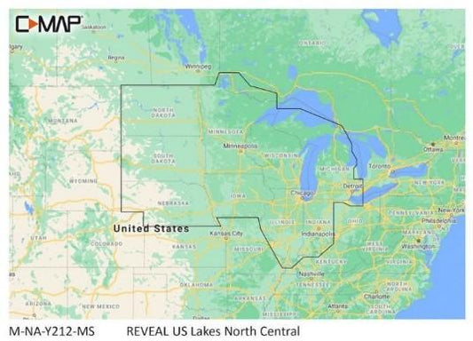 C-MAP Reveal US Lakes North Central | M-NA-Y212-MS
