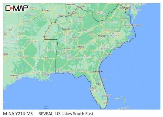 C-MAP Reveal - US Lakes South East | M-NA-Y214-MS