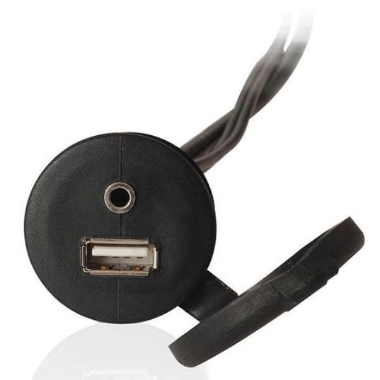 FUSION MS-CBUSB3.5, Panel Mount USB & 3.5mm AUX Connector | 010-12381-00