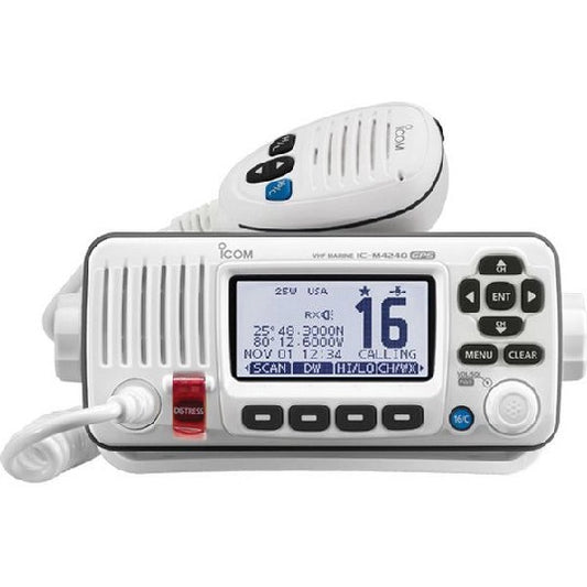 ICOM M424G White Class D DSC VHF, 2nd Station Capabilities, GPS, Fixed Mount | M424G WHITE