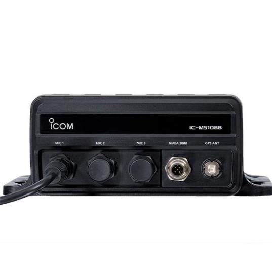 ICOM M510BB GW Black Box Marine VHF Fixed Mount w/AIS, WHITE HM-195GB, & Three CommandMic Ports | M510BB GW 21 USA