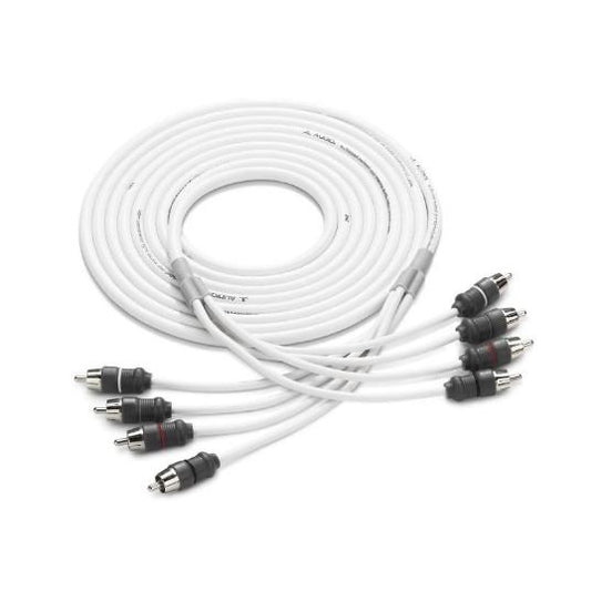 JL AUDIO XMD-WHTAIC4-12: RCA 4-Channel, 12 ft (3.66 m) Marine Audio Interconnect | 90441 | 010-13474-00