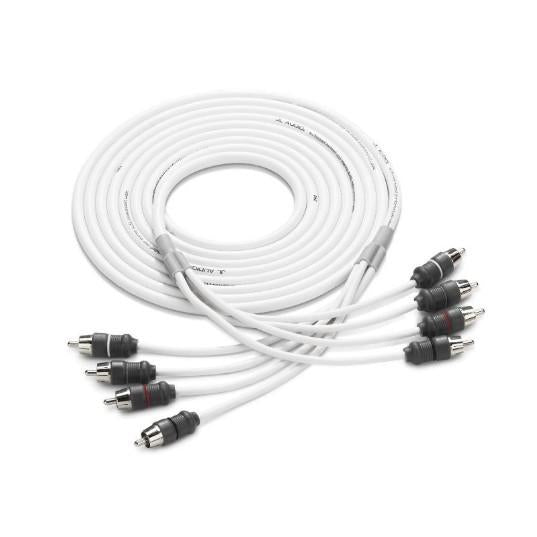JL AUDIO XMD-WHTAIC4-12: RCA 4-Channel, 12 ft (3.66 m) Marine Audio Interconnect | 90441 | 010-13474-00