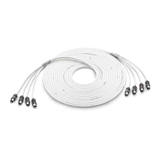 JL AUDIO XMD-WHTAIC4-25: RCA 4-Channel, 25 ft (7.62 m) Marine Audio Interconnect | 90442 | 010-13475-00