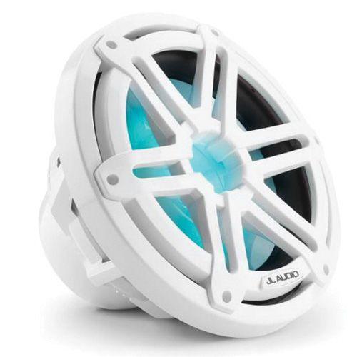 JL AUDIO M3-10IB-S-GW-I-4: 10" Marine Subwoofer, Infinite Baffle, Gloss White Sport Grille, RGB LED | 93531 | 010-03265-00