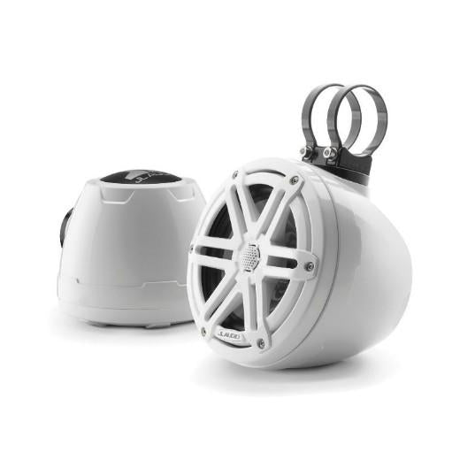 JL AUDIO M3-650VEX-GW-S-GW: 6.5" VEX Tower Speakers, Gloss White Enclosure, Gloss White Sport Grille | 93400 | 010-03256-00