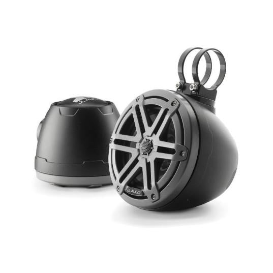 JL AUDIO M3-650VEX-MB-S-GM: 6.5" VEX Tower Speakers, Matte Black Enclosure, Gunmetal Sport Grille | 93401  | 010-03257-00