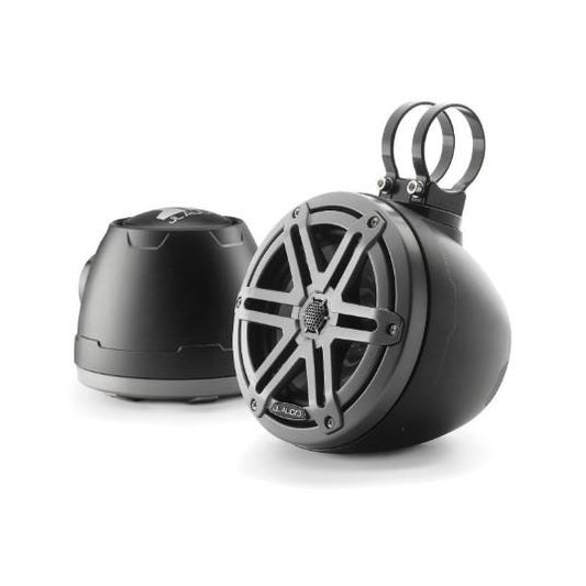 JL AUDIO M3-650VEX-MB-S-GM: 6.5" VEX Tower Speakers, Matte Black Enclosure, Gunmetal Sport Grille | 93401  | 010-03257-00