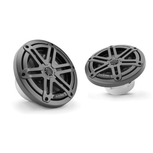JL AUDIO M3-650X-S-GM: 6.5" Marine Speakers, Sport Grille, Gunmetal, PAIR | 93512 | 010-03061-00