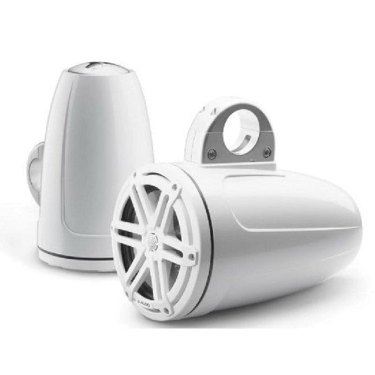 JL AUDIO M3-770ETXV3-GW-S-GW: 7.7" Tower Speakers, Gloss White Encl., Gloss White Sport Grille, PAIR | 93538 | 010-03269-00