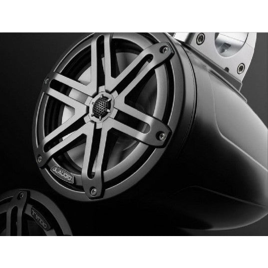 JL AUDIO M3-770ETXV3-SB-S-GM: 7.7" Tower Speakers, Satin Black Enclosure, Gunmetal Sport Grille, PAIR | 93536 | 010-03267-00