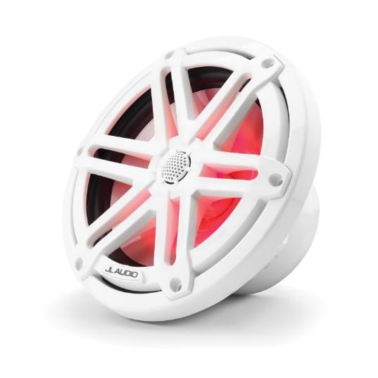 JL AUDIO M3-770X-S-GW-I: 7.7" Marine Speakers, Sport Grille, Gloss White, RGB LED, PAIR | 93523 | 010-03069-00
