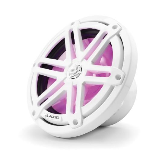 JL AUDIO M3-770X-S-GW-I: 7.7" Marine Speakers, Sport Grille, Gloss White, RGB LED, PAIR | 93523 | 010-03069-00