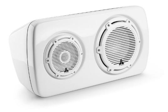JL AUDIO M6-103EWS-Gw-C-3Gw-L M6 3-Way, Full-Range Enclosed Speaker Sys., Gloss White, White Tweeter, Left-Side | 90197 *SALE