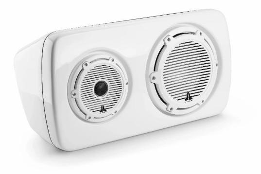 JL AUDIO M6-103EWS-Gw-C-GwGw-L, M6 3-Way, Full-Range Enclosed Speaker Sys., Gloss White, Black Tweeter, Left-Side | 90132 *SALE