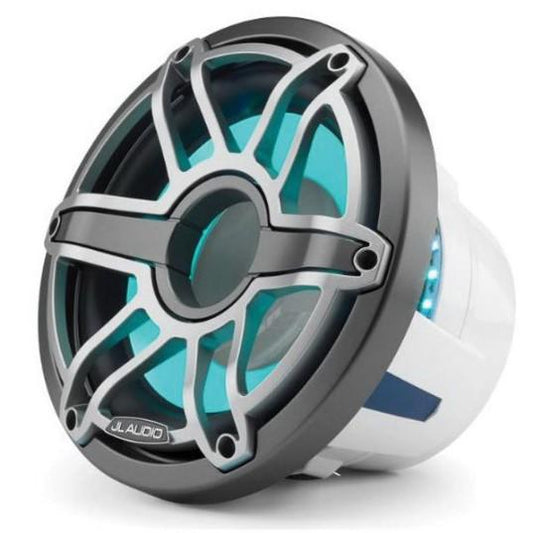 JL AUDIO M6-10IB-S-GMTI-I-4: 10" Marine Subwoofer (250W, 4 ohm), Infinite Baffle, Sport Grille, RGB LED | 93638 | 010-03087-00