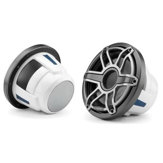 JL AUDIO M6-10W-S-GMTI-4: 10" Marine Subwoofer Driver, Grey Metallic Trim Ring, Titanium Sport Grille, 4O | 93646 | 010-03490-00