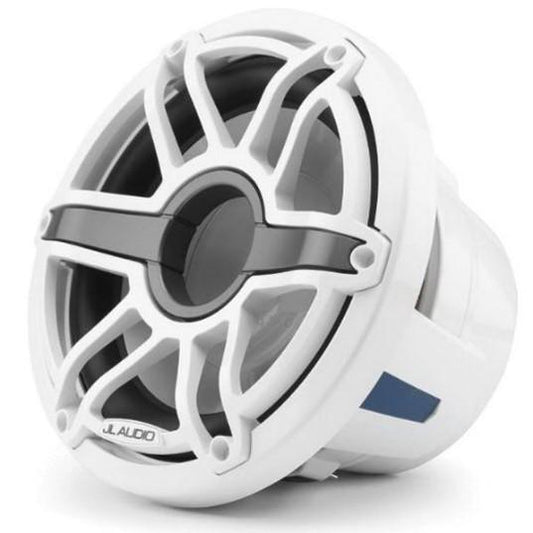 JL AUDIO M6-10W-S-GWGW-4: 10" Marine Subwoofer Driver, Gloss Trim Ring and White Sport Grille, 4 O | 93644 | 010-03488-00