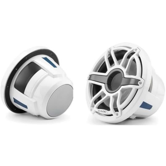 JL AUDIO M6-10W-S-GWGW-4: 10" Marine Subwoofer Driver, Gloss Trim Ring and White Sport Grille, 4 O | 93644 | 010-03488-00