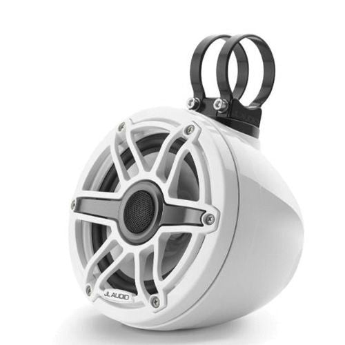 JL AUDIO M6-650VEX-GW-S-GWGW: 6.5" VEX Tower Speakers, Gloss White Enclosure & Sport Grille | 93410 | 010-03260-00