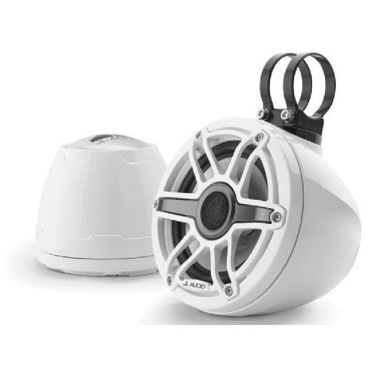 JL AUDIO M6-650VEX-GW-S-GWGW: 6.5" VEX Tower Speakers, Gloss White Enclosure & Sport Grille | 93410 | 010-03260-00