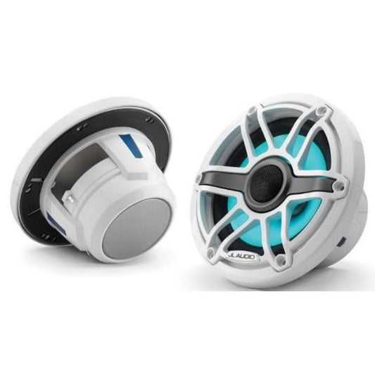 JL AUDIO M6-650X-S-GWGW-I: 6.5" Marine Speakers, Sport Grille, Gloss White Trim, White Grille, ILLUM | 93726 | 010-03093-00