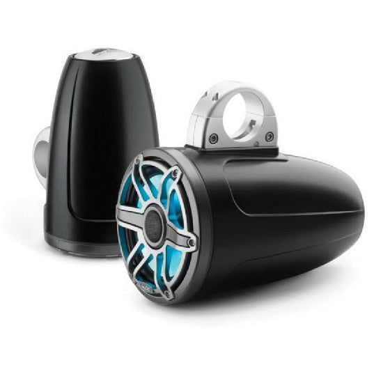 JL AUDIO M6770ETXV3-SB-S-GMTI-I: 7.7" Enclosed Tower Speakers, Sport Grille, Satin Black, ILLUM | 93653 | 010-03088-00