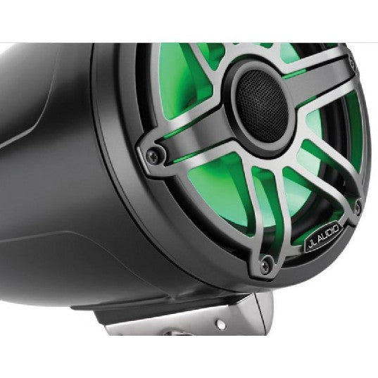 JL AUDIO M6770ETXV3-SB-S-GMTI-I: 7.7" Enclosed Tower Speakers, Sport Grille, Satin Black, ILLUM | 93653 | 010-03088-00