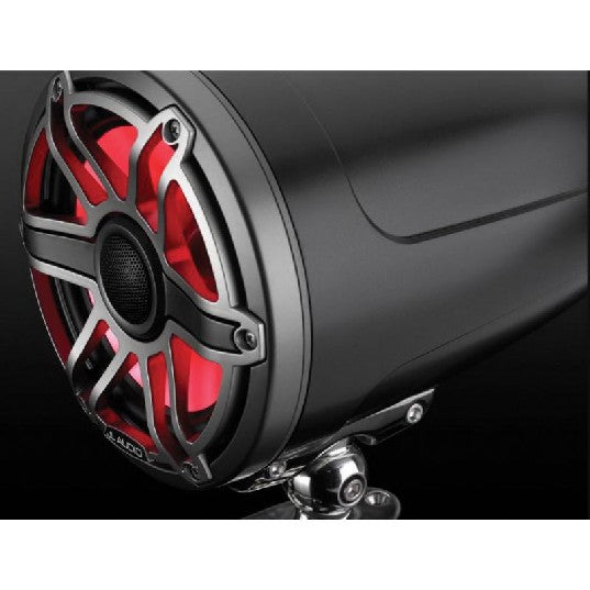 JL AUDIO M6770ETXV3-SB-S-GMTI-I: 7.7" Enclosed Tower Speakers, Sport Grille, Satin Black, ILLUM | 93653 | 010-03088-00