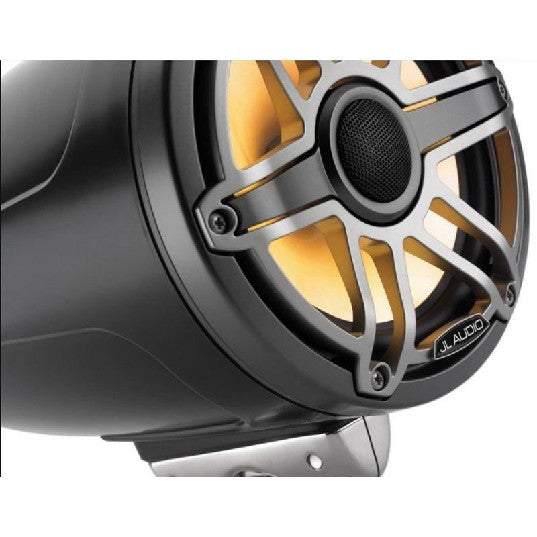 JL AUDIO M6770ETXV3-SB-S-GMTI-I: 7.7" Enclosed Tower Speakers, Sport Grille, Satin Black, ILLUM | 93653 | 010-03088-00