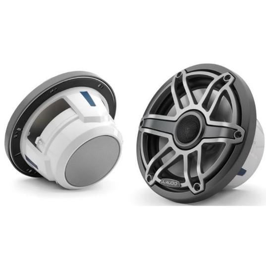 JL AUDIO M6-770X-S-GMTI:  7.7" Marine Speakers, Sport Grille, Gunmetal Trim Ring, Titanium Grille | 93603 | 010-03075-00