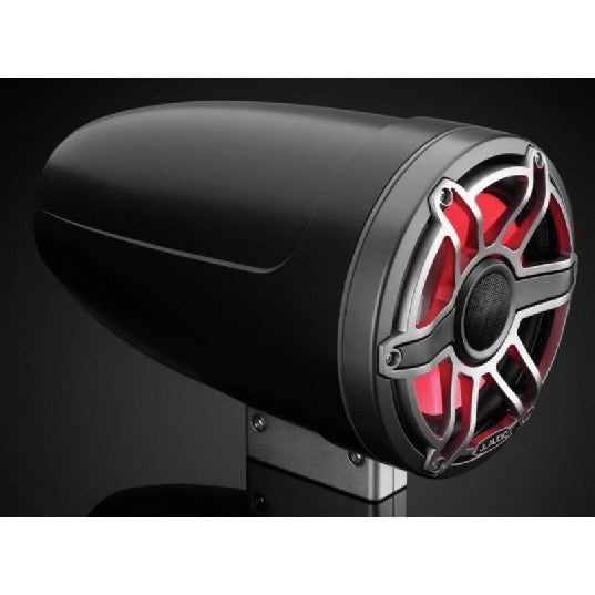JL AUDIO M6-880ETXV3-SB-S-GMTI-I: 8.8" Tower Speakers, Satin Black, Gunmetal Sport Grille, RGB LED, PAIR | 93663 | 010-03281-00