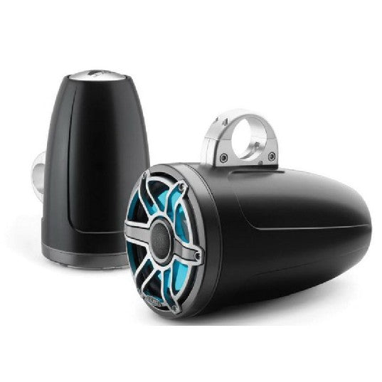 JL AUDIO M6-880ETXV3-SB-S-GMTI-I: 8.8" Tower Speakers, Satin Black, Gunmetal Sport Grille, RGB LED, PAIR | 93663 | 010-03281-00