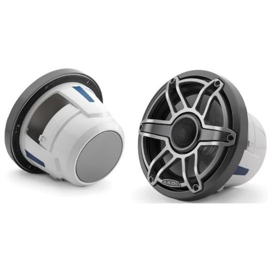 JL AUDIO M6-880X-S-GMTI: 8.8" Marine Speakers, Sport Grille, Gunmetal Trim, Titanium Grille | 93610 | 010-03079-00