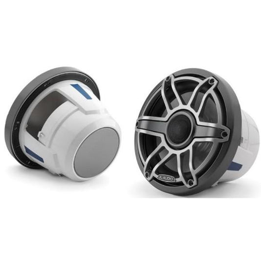 JL AUDIO M6-880X-S-GMTI: 8.8" Marine Speakers, Sport Grille, Gunmetal Trim, Titanium Grille | 93610 | 010-03079-00