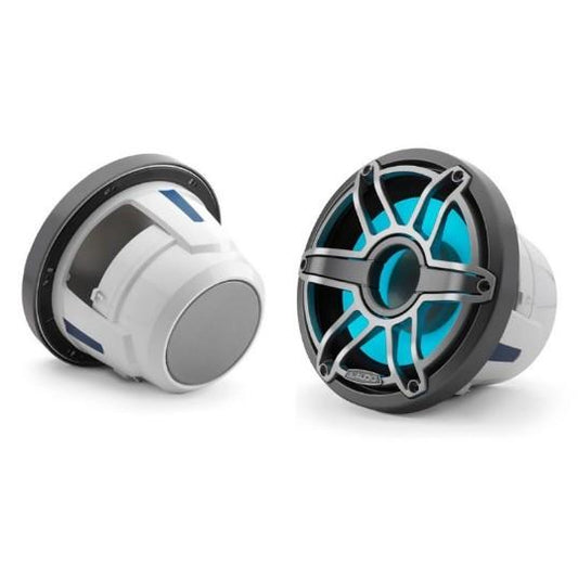 JL AUDIO M6-8IB-S-GMTI-I-4: 8" Marine Subwoofer (200W, 4 ohm), Infinite Baffle, Sport Grille, RGB LED | 93620 | 010-03082-00