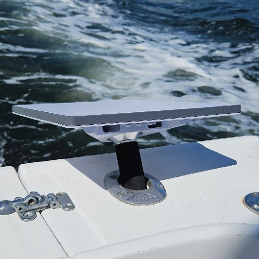 LOCMARINE Marine-Grade Rod Holder Mount for Starlink Mini Antenna - Flat Dish Base |TRVL-ROD
