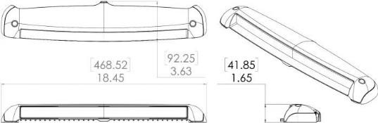 LUMITEC Razor Light Bar, Flush Mount, Spot, Black | 101589