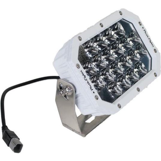 PLASHLIGHTS Quad LED Search Light - White Marine Housing | QUAD-CB-WHT *ON SALE*