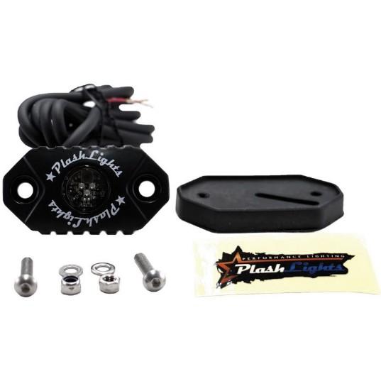 PLASHLIGHTS 9W, RGB Rock Light, Black Housing - Single | RL-RGB-S