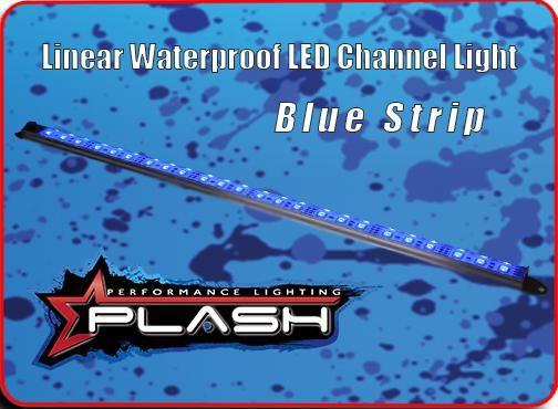 PLASHLIGHTS Linear Waterproof LED Channel Light - Blue - 40" | RS-BL-40